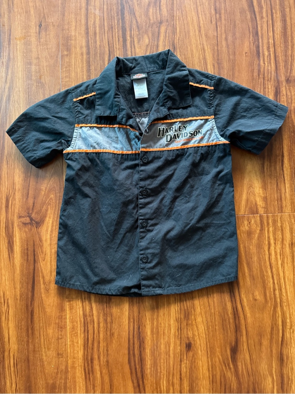Harley-Davidson Kids Short Sleeve Button Front Shirt size 5